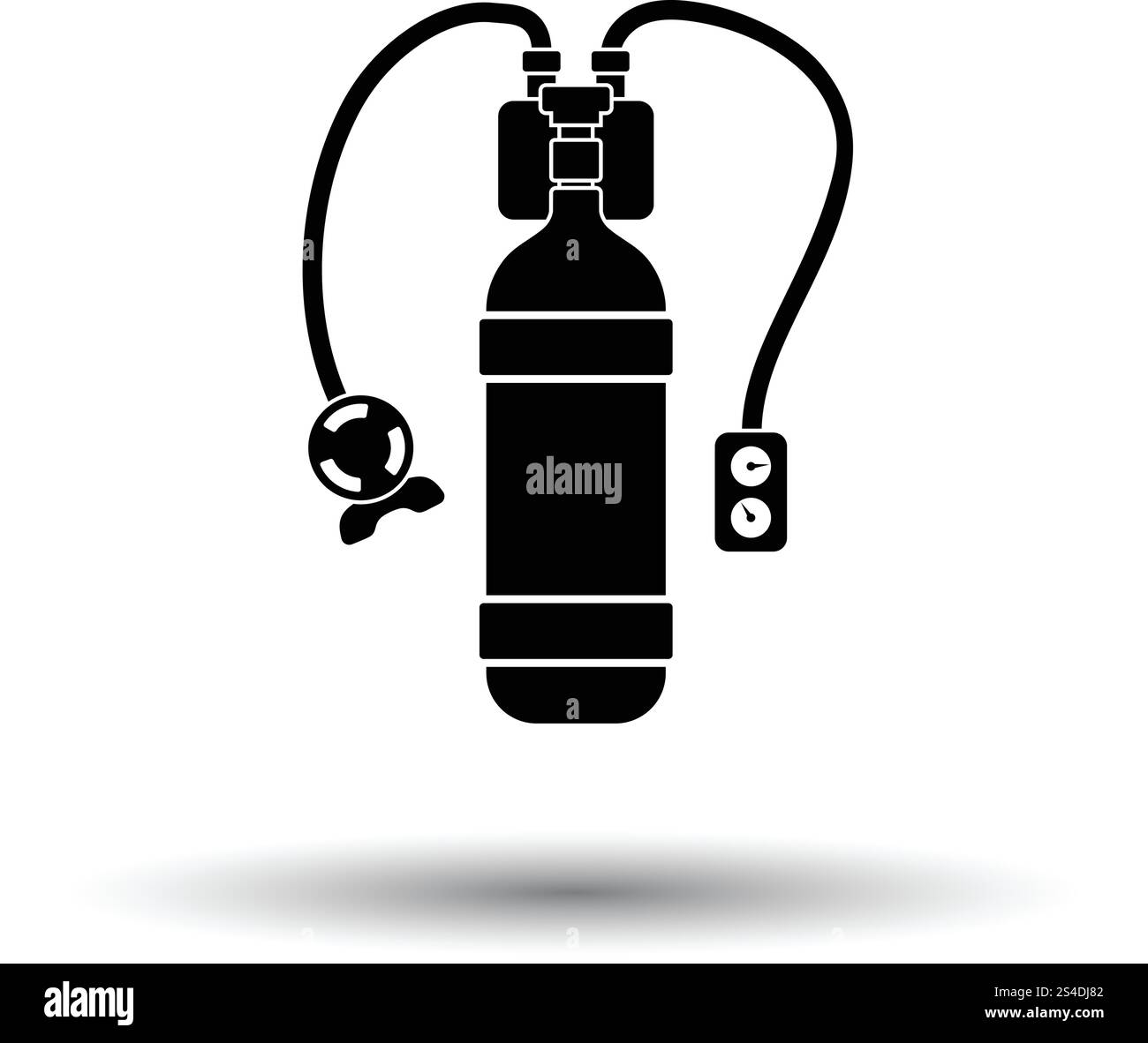 Symbol von Scuba. Weißen Hintergrund mit Schatten Design. Vektor-Illustration. Stock Vektor