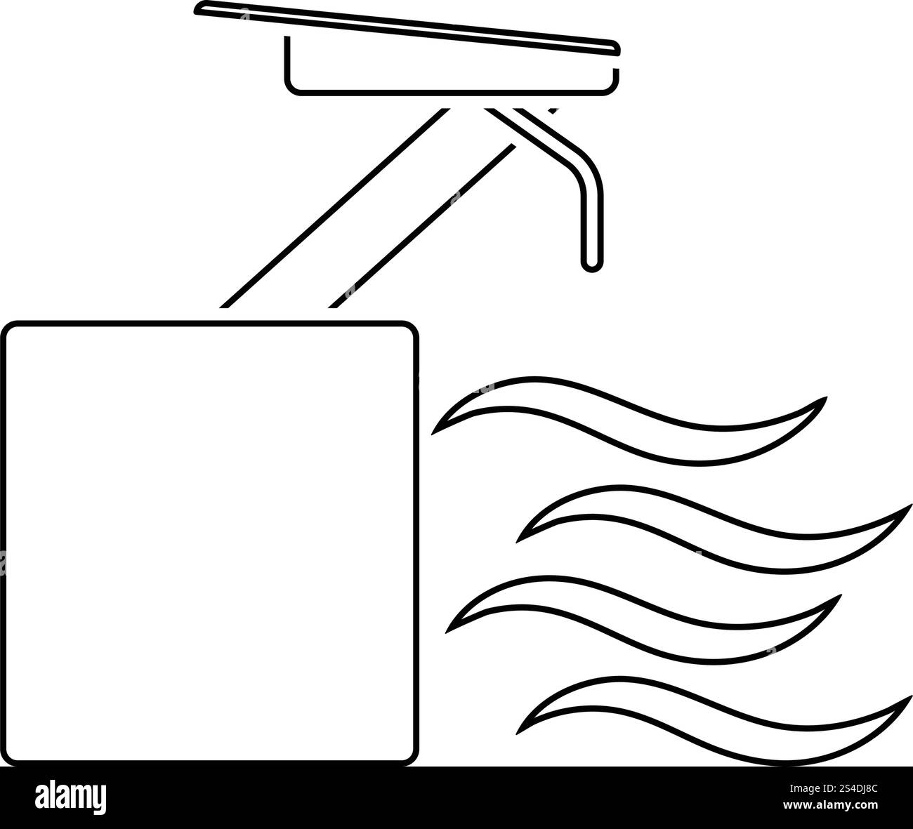 Tauchen stand Symbol. Thin Line Design. Vector Illustration. Stock Vektor