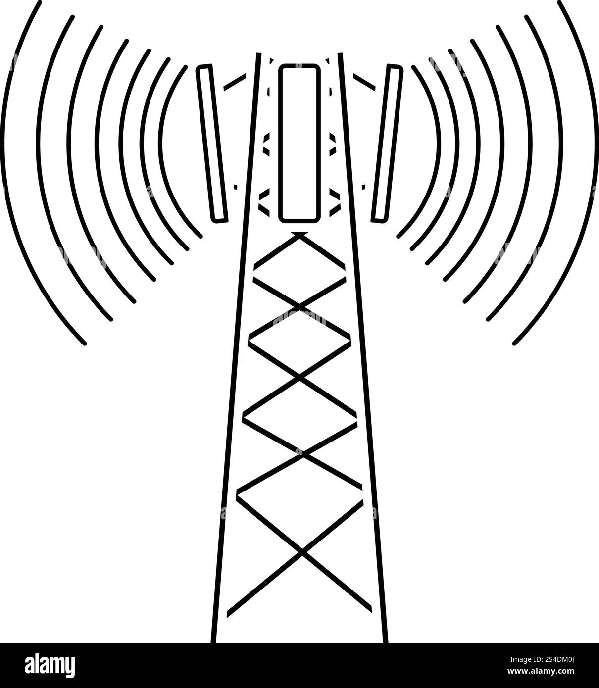 Zelluläre Rundfunk Antenne Symbol. Thin Line Design. Vector Illustration. Stock Vektor