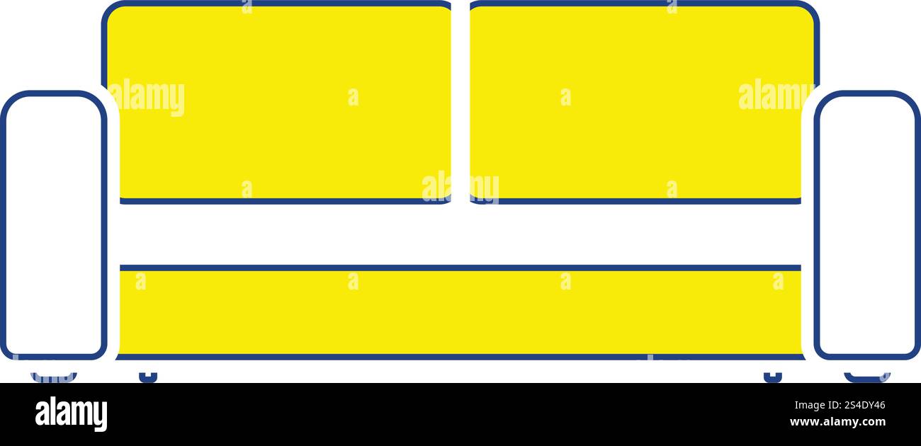 Cinema sofa Symbol. Thin Line Design. Vector Illustration. Stock Vektor