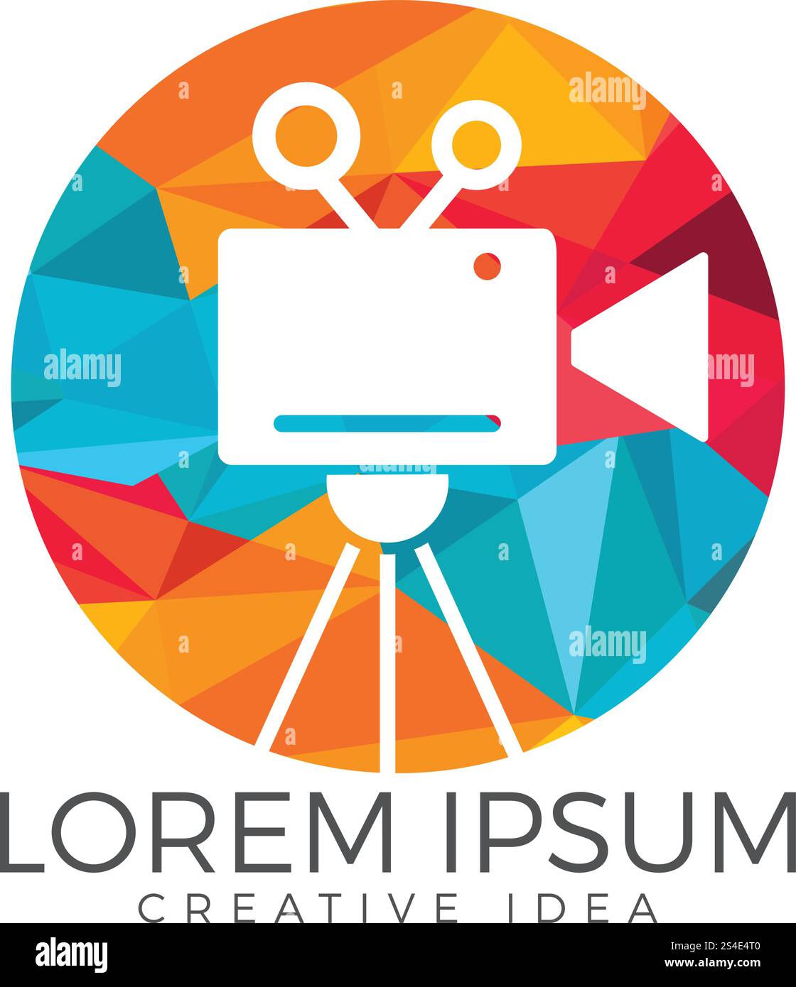 Logo der Film- oder Filmkamera. Stock Vektor