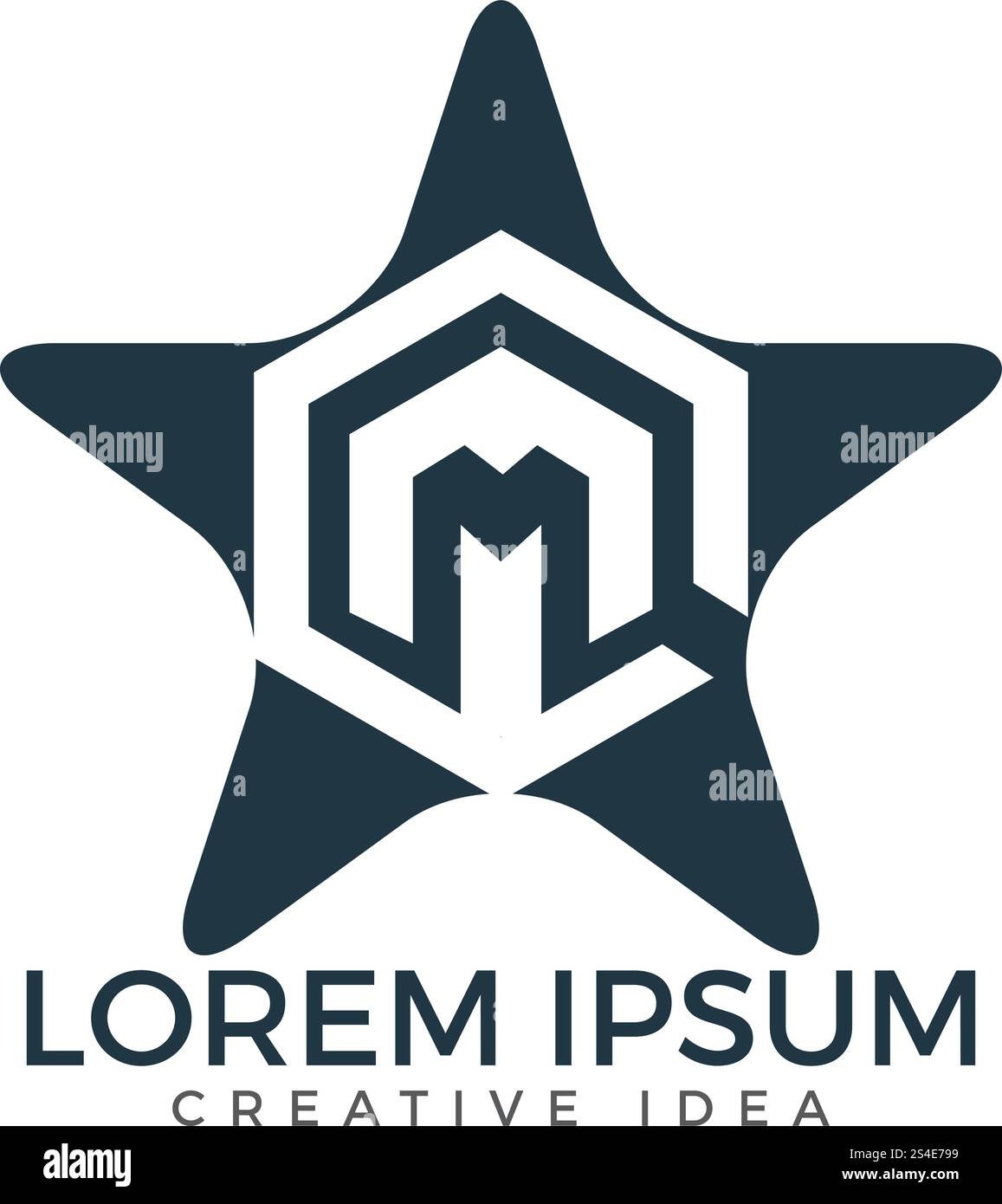 Vektor-Logo mit Buchstabe M. Stock Vektor