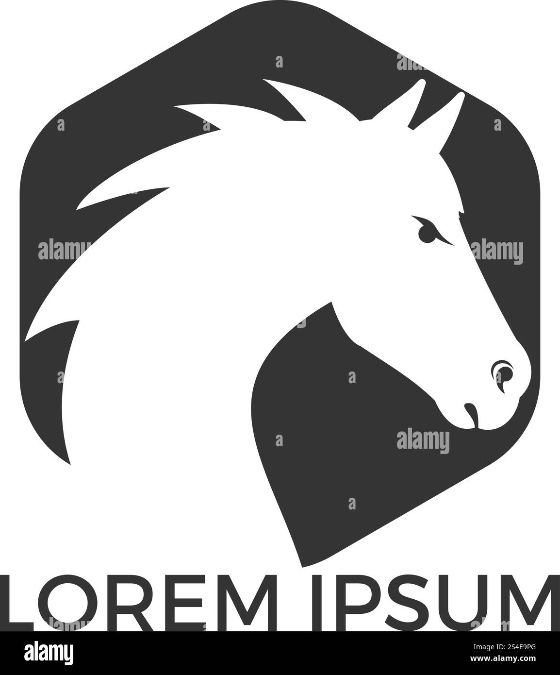 Design mit Pferdelogo. Stock Vektor