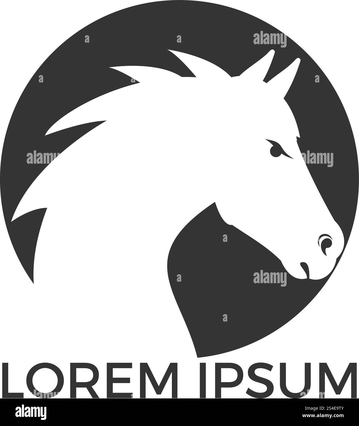 Design mit Pferdelogo. Stock Vektor