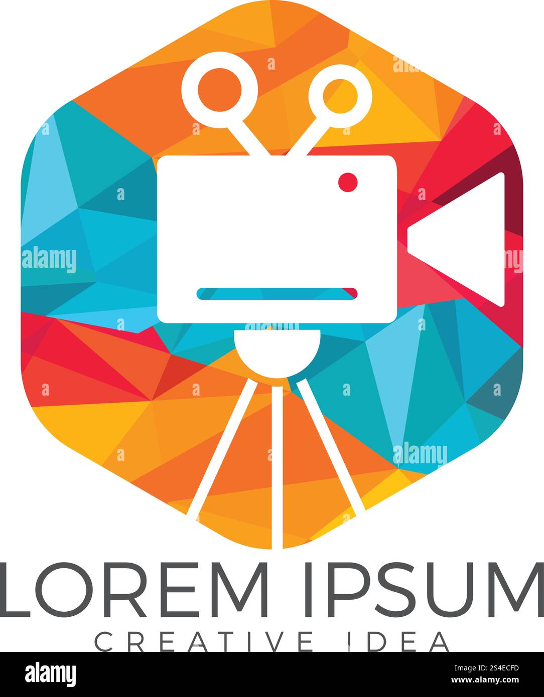 Logo der Film- oder Filmkamera. Stock Vektor