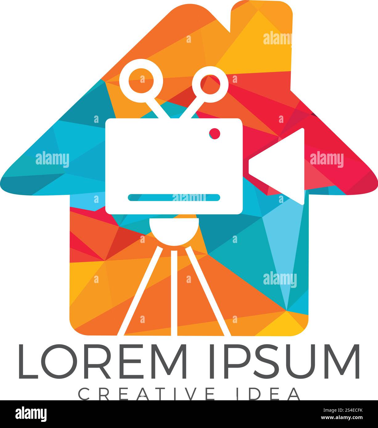 Logo für Haus, Film oder Film. Stock Vektor