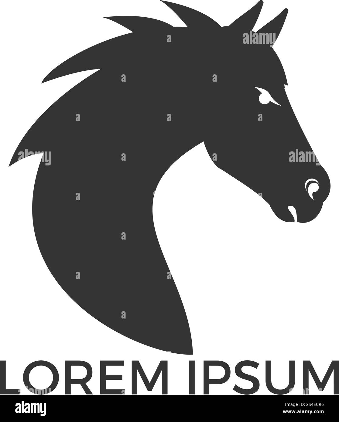 Design mit Pferdelogo. Stock Vektor