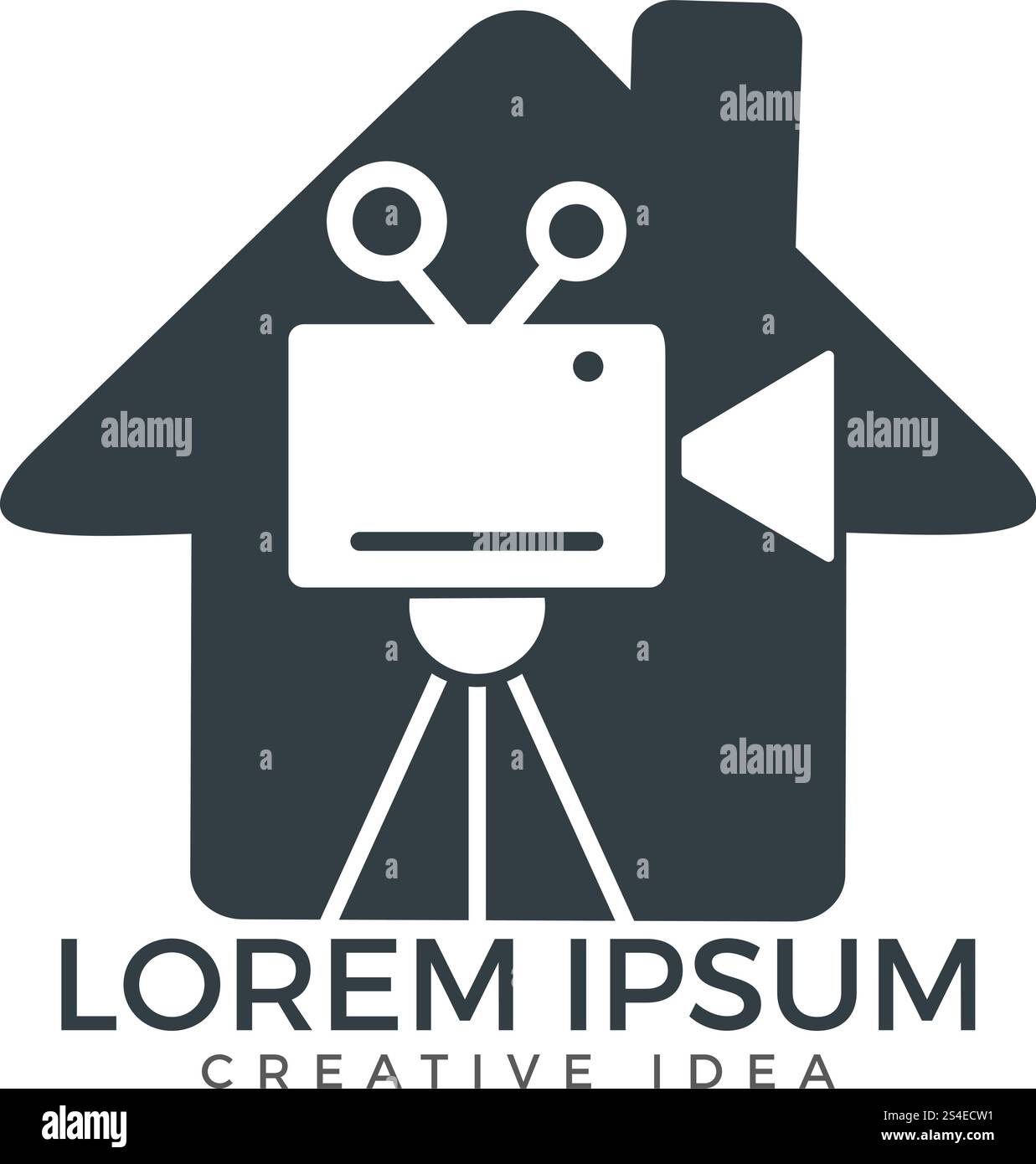 Logo für Haus, Film oder Film. Stock Vektor