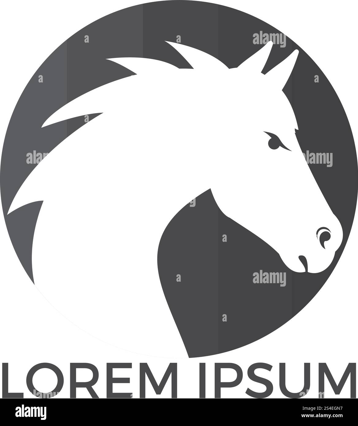 Design mit Pferdelogo. Stock Vektor