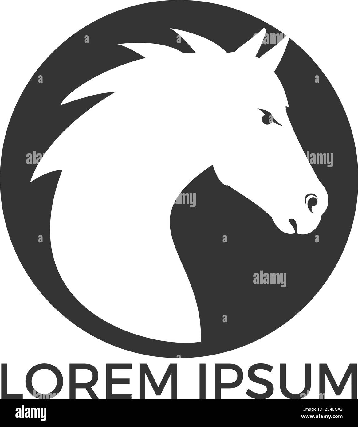 Design mit Pferdelogo. Stock Vektor