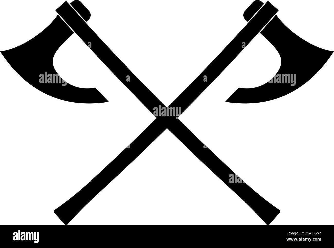 Zwei Schlacht Achsen vikings Symbol Farbe schwarz Vector Illustration Flat Style simple Image Stock Vektor