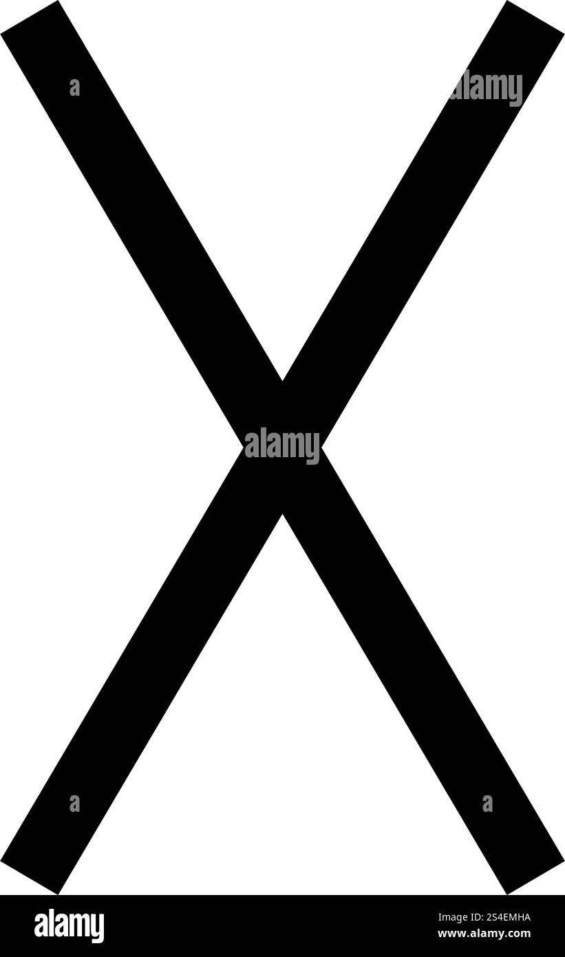 Gebo-Rune Geschenk talent Zeichen Symbol Farbe schwarz Vector Illustration Flat Style simple Image Stock Vektor