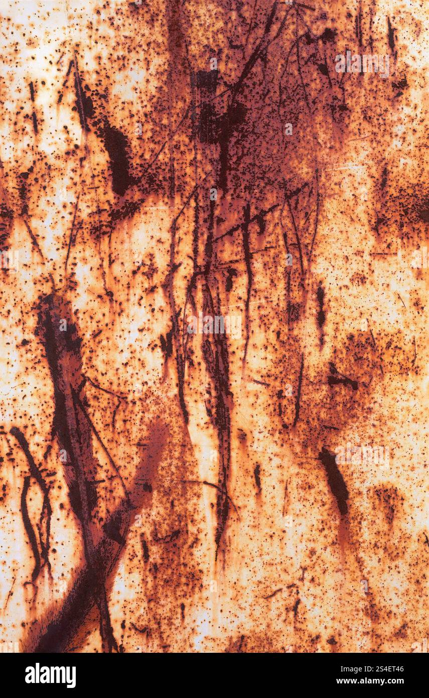 Rostige, beschädigte Stahloberfläche Stockfoto