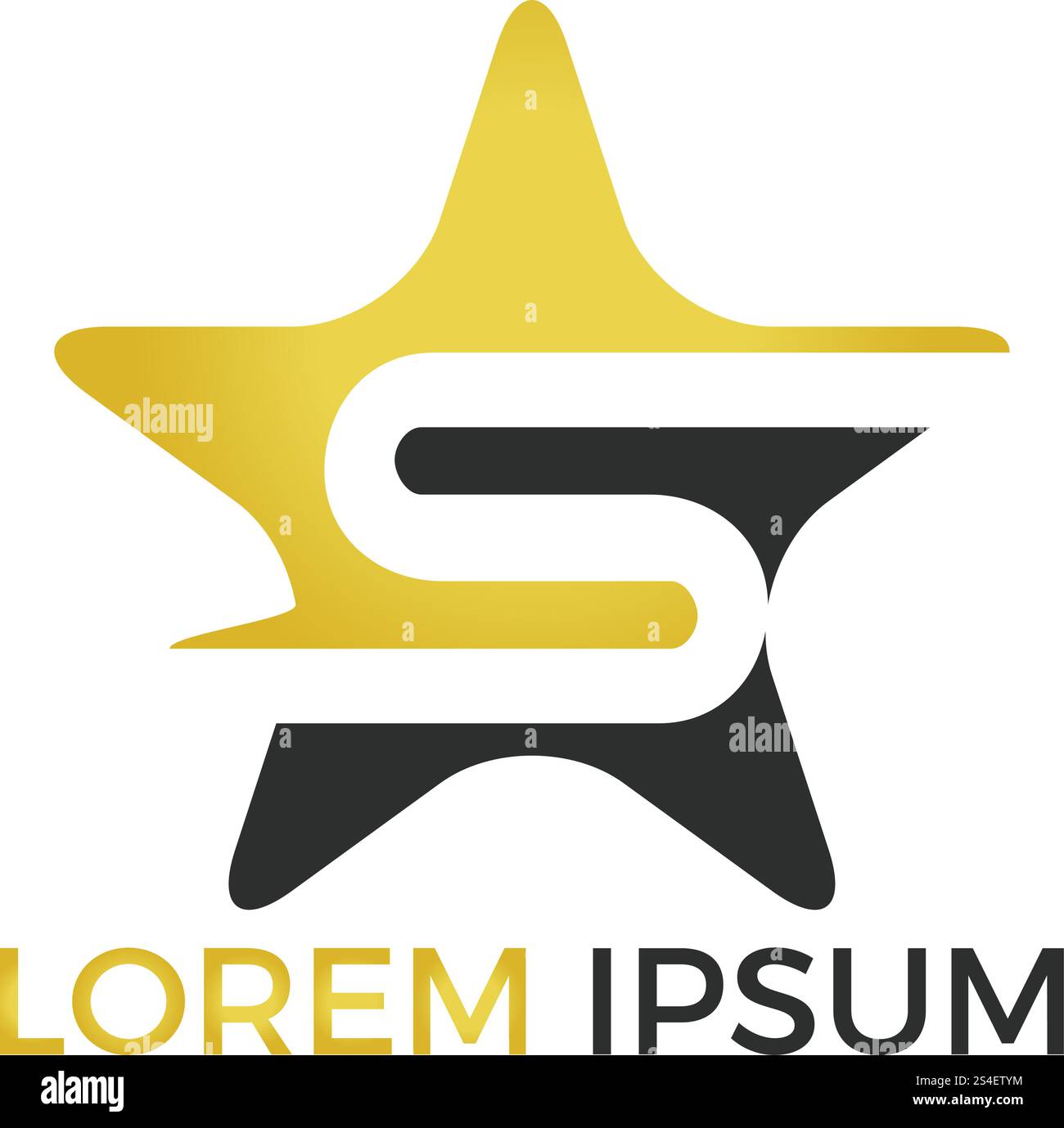 S Letter Star Concept Logo-Design. Stock Vektor