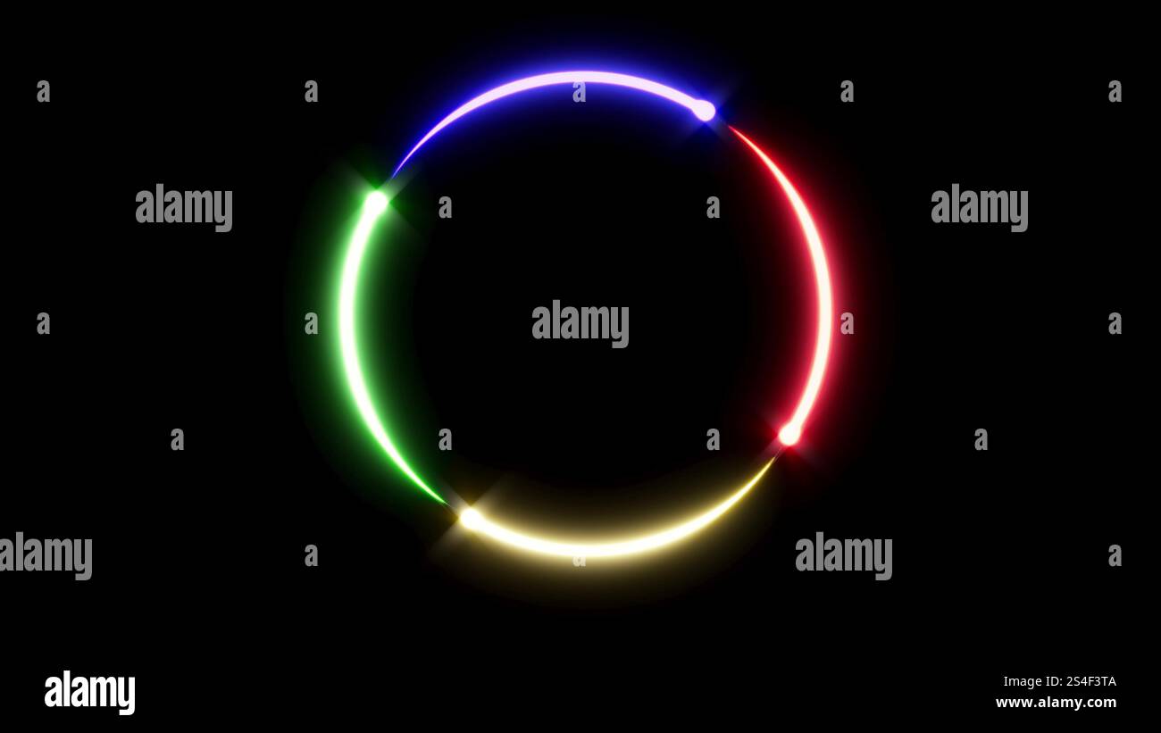 3D-Rendering für Farbkreispfeile Stockfoto