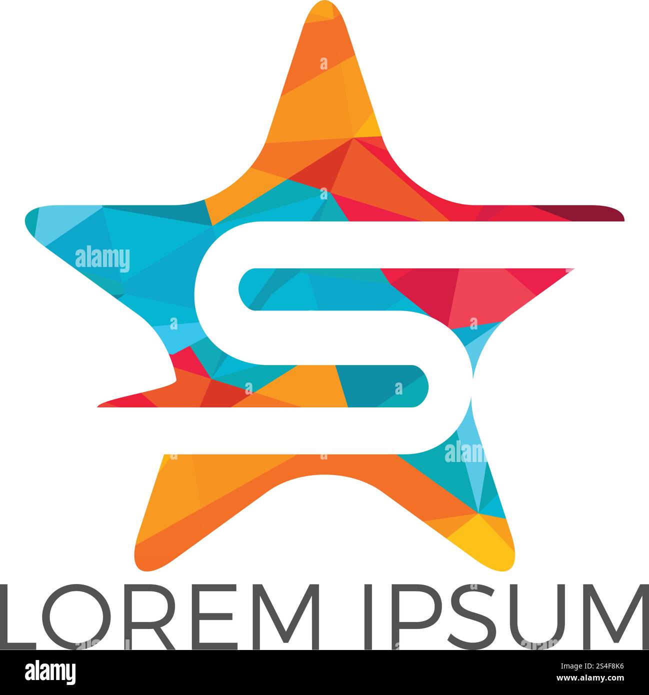 S Letter Star Concept Logo-Design. Stock Vektor
