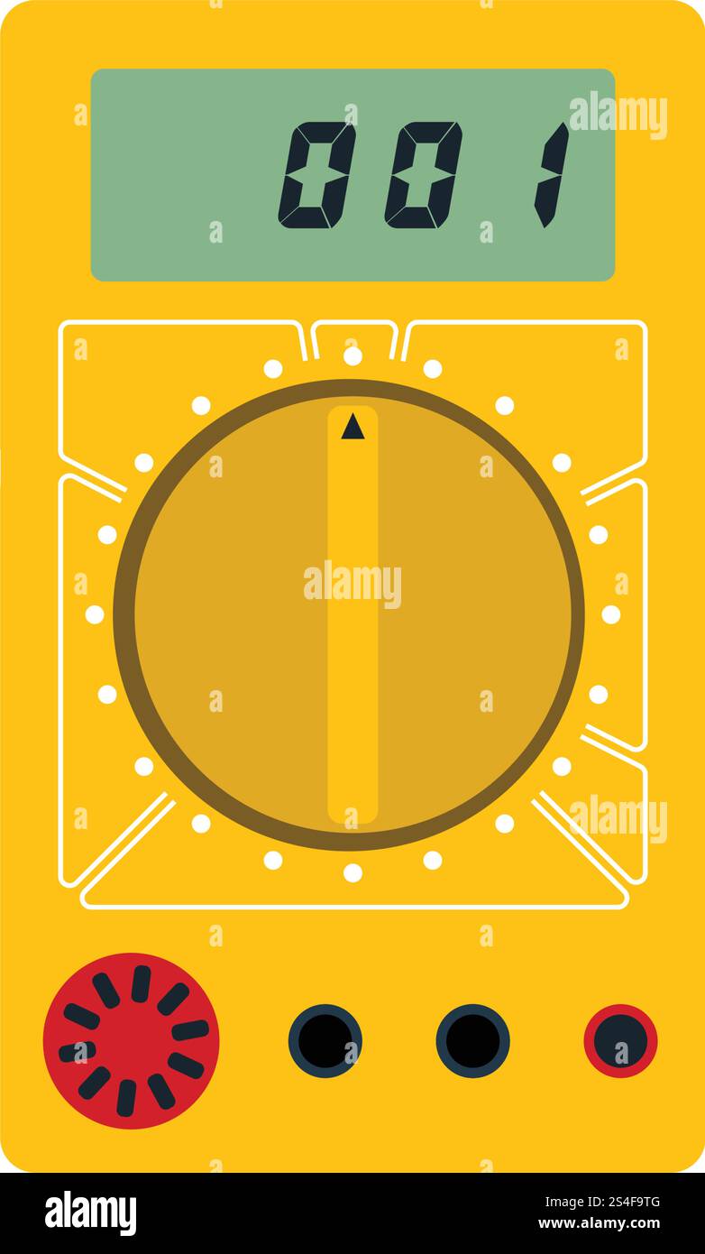 Multimeter Symbol. Flache Farbgestaltung. Vector Illustration. Stock Vektor