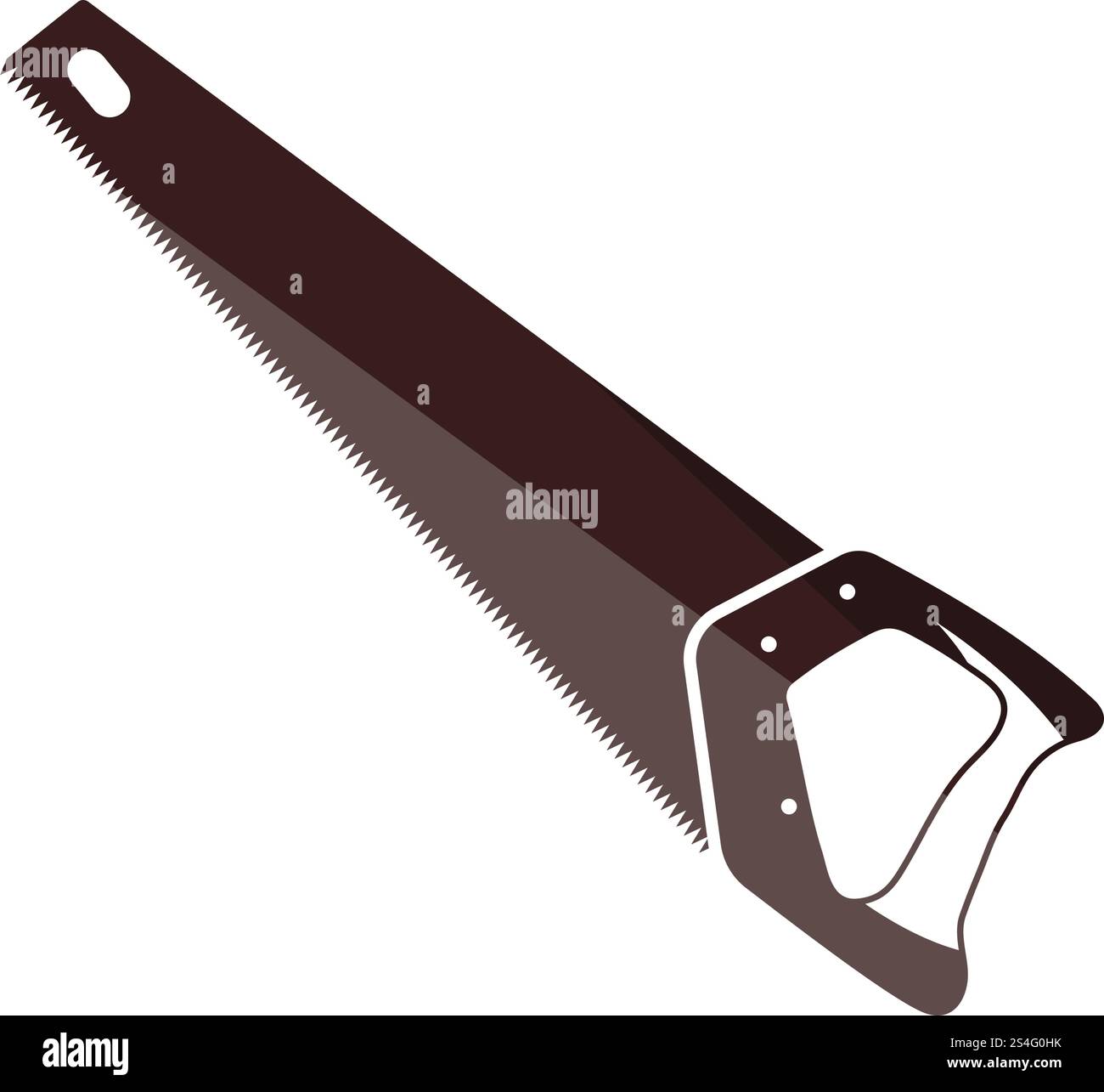 Hand sah. Flache Farbgestaltung. Vector Illustration. Stock Vektor