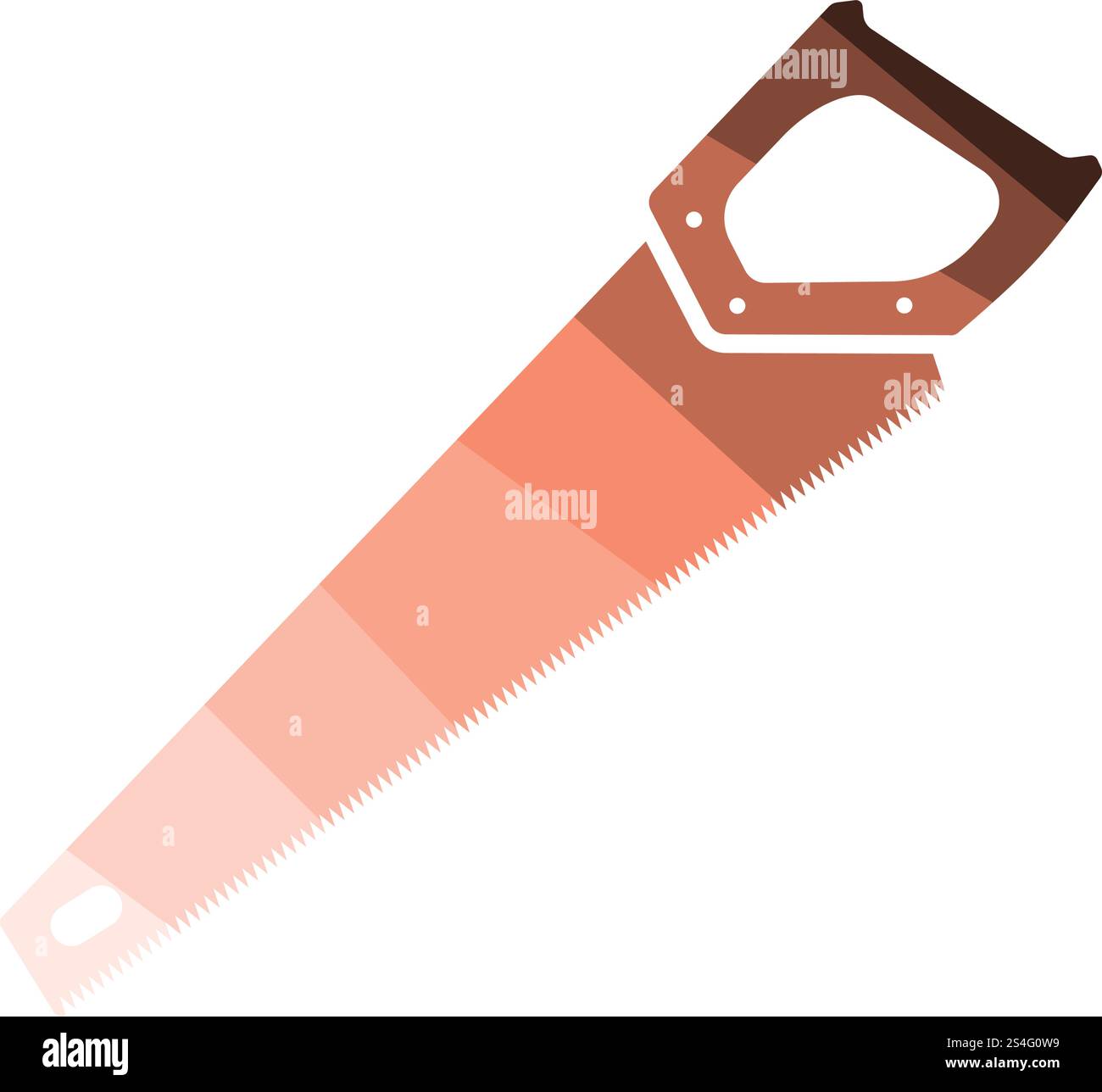 Hand sah. Flache Farbgestaltung. Vector Illustration. Stock Vektor
