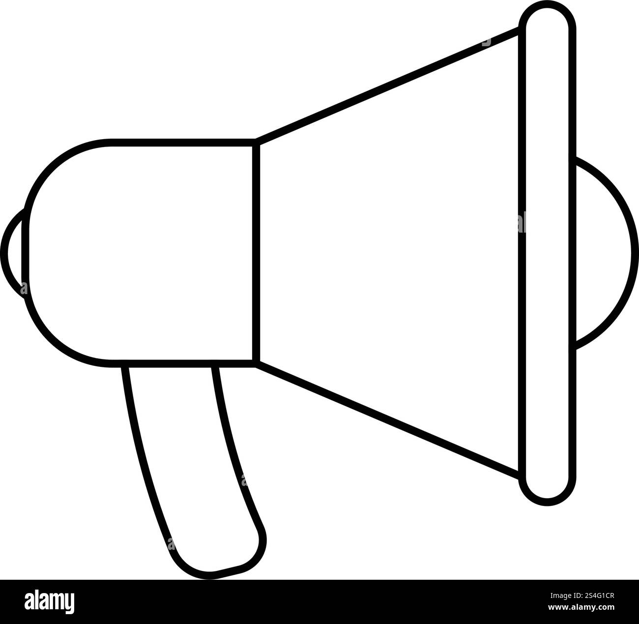 Förderung Megafon-symbol. Thin Line Design. Vector Illustration. Stock Vektor