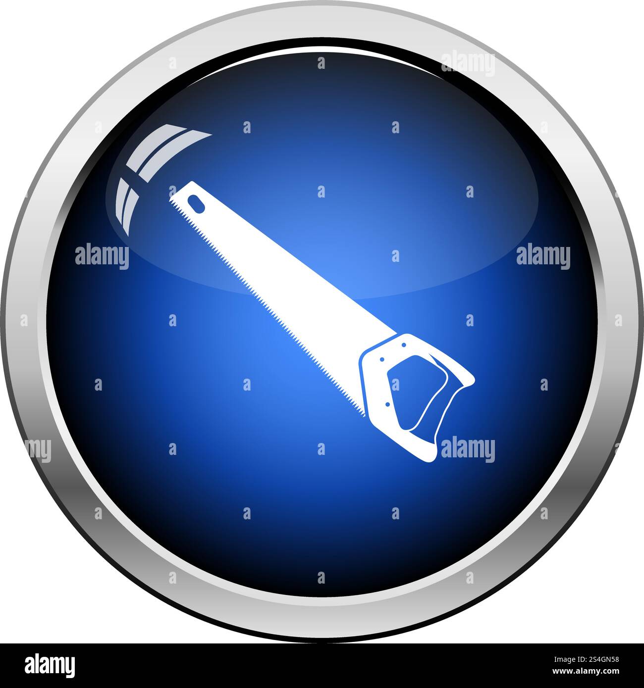 Hand sah. Glänzendes Design. Vector Illustration. Stock Vektor