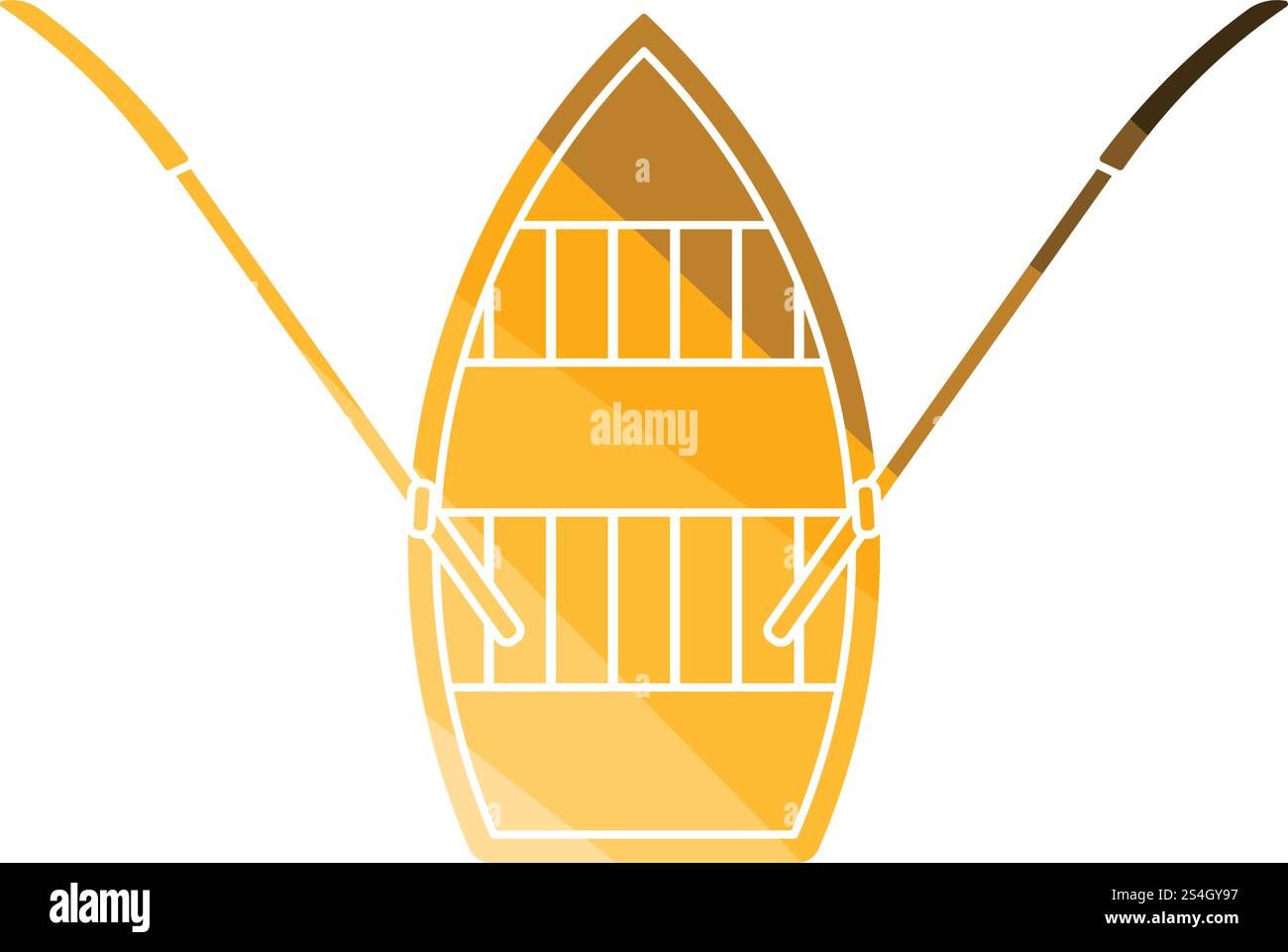 Tretboot Symbol. Flache Farbgestaltung. Vector Illustration. Stock Vektor