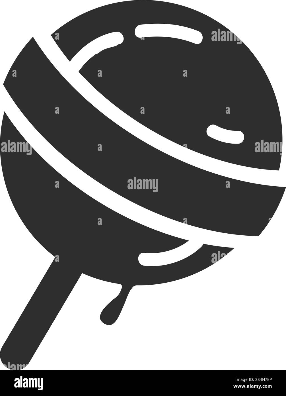 Süßer Lutscher. Einfache Illustration des süßen Lutscher-Vektor-Symbols für Webdesign isoliert auf weißem Hintergrund. Süßer Lutscher-Ikone, schlichter Stil Stock Vektor