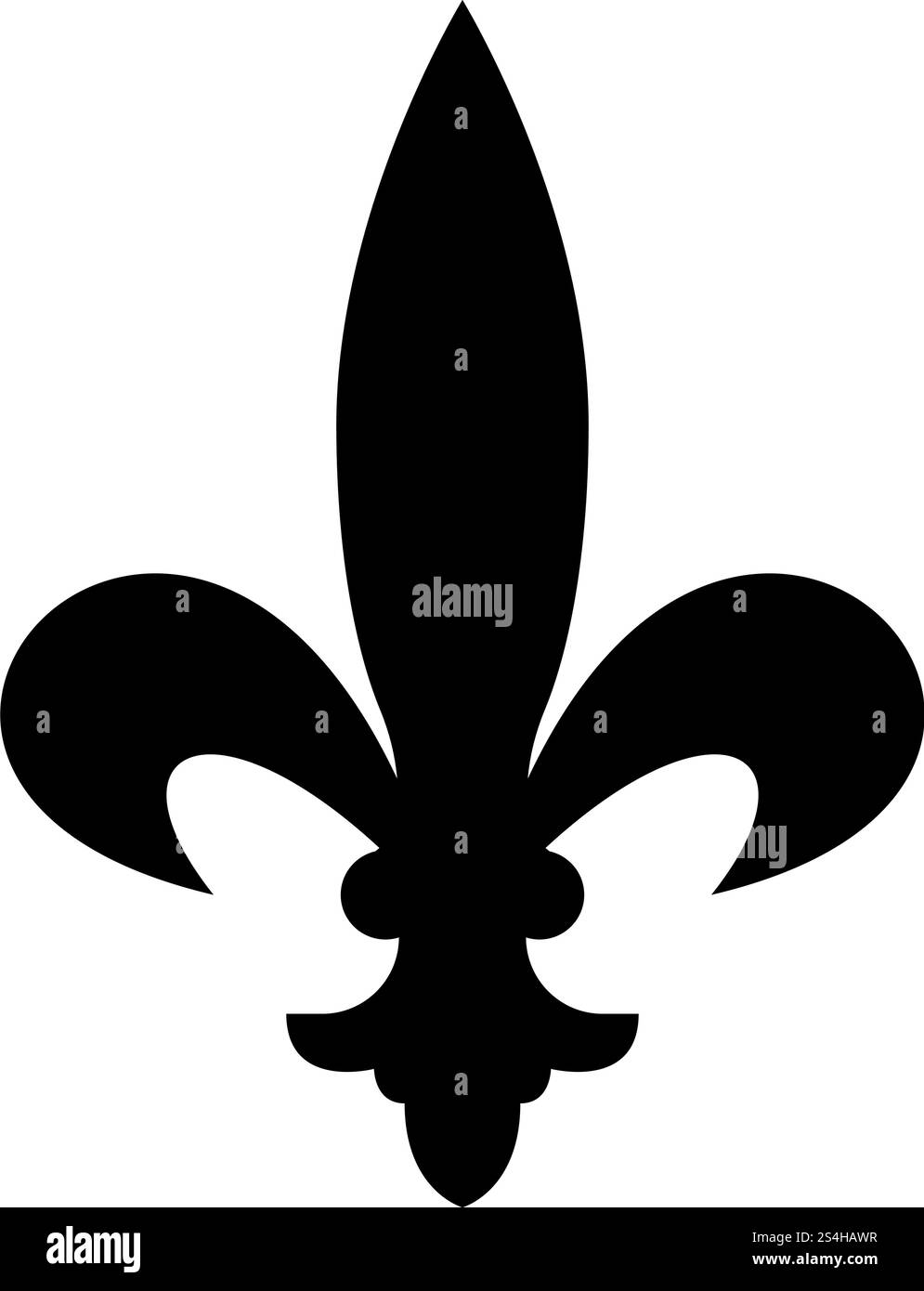 Heraldischen Symbol Heraldik liliya Symbol Fleur-de-lis Königlichen französischen Stil Symbol Heraldik schwarz Vector Illustration Flat Style simple Image Stock Vektor