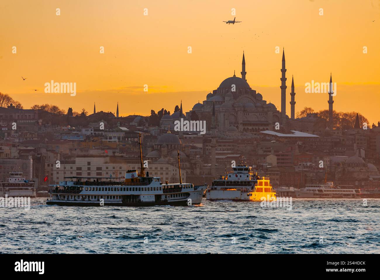 Hagia Sophia (Hagia Sophia) (Santa Sofia), UNESCO-Weltkulturerbe, Reflexion in der Nacht, Sultanahmet Square Park, Istanbul, Türkei, Europa Stockfoto