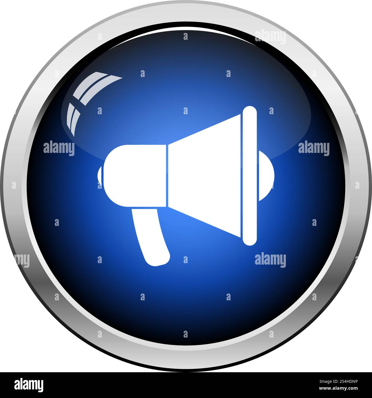 Förderung Megafon-symbol. Glänzendes Design. Vector Illustration. Stock Vektor