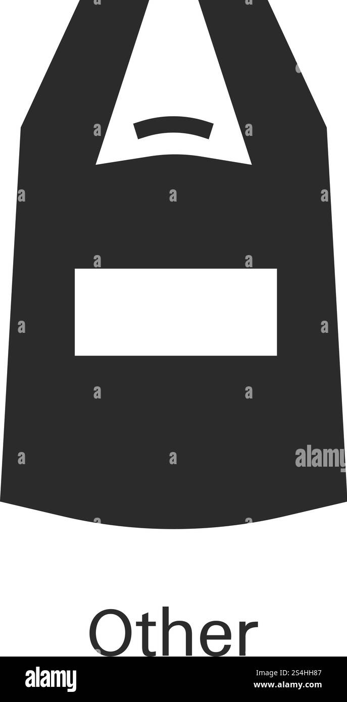 Symbol „anderes Produkt recyceln“. Einfache Illustration eines anderen Produkts Recycling Material Vektor Symbol für Web Design isoliert auf weißem Hintergrund. Symbol für Recycling-Material anderer Produkte, einfacher Stil Stock Vektor