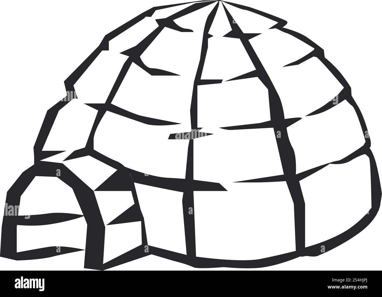 Alaska Iglu-Symbol. Einfache Illustration des alaska Iglu-Vektorsymbols für Webdesign isoliert auf weißem Hintergrund. Alaska Iglu-Ikone, einfacher Stil Stock Vektor