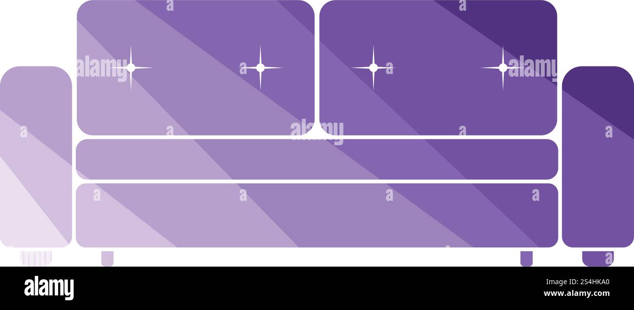 Cinema sofa Symbol. Flache Farbgestaltung. Vector Illustration. Stock Vektor