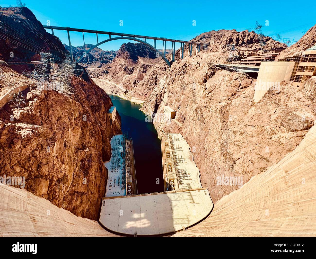 Hoover Damn, Arizona, USA - Smartphone-aufgenommenes Stockfoto