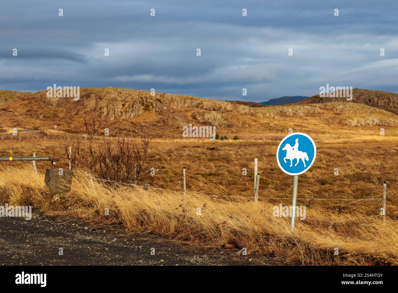 Landschaft rund um die Stadt Borgarnes im Westen Islands im Nordatlantik Stockfoto