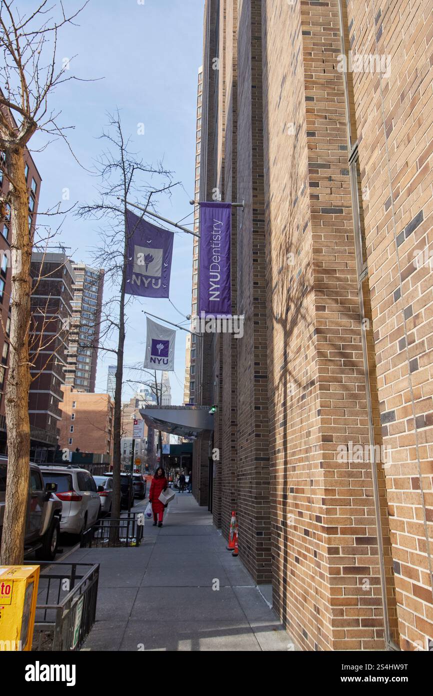 Eintritt zum New York University College of Dentistry im East Village of Manhattan, New York Stockfoto