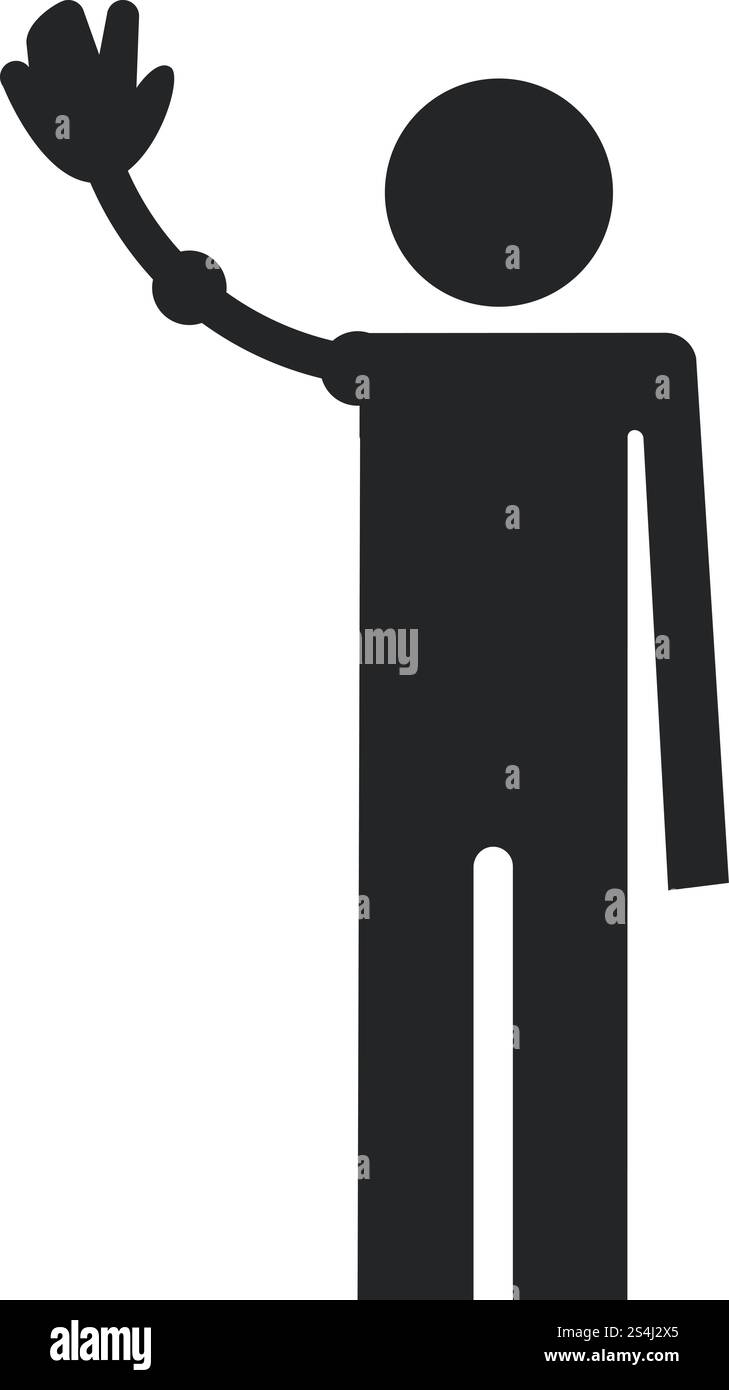 Das Handsymbol der Mannprothese. Einfache Illustration der Mann Prothese Hand Vektor Symbol für Web Design isoliert auf weißem Hintergrund. Mann Prothese Hand Icon, einfache Art Stock Vektor