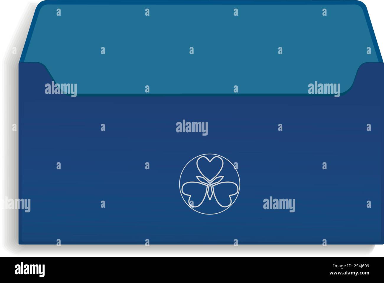 Symbol für Rückseite des Kuverts. Realistische Abbildung der Rückseite des Umschlagvektorsymbols für Webdesign. Rückseite des Umschlagsymbols, realistischer Stil Stock Vektor