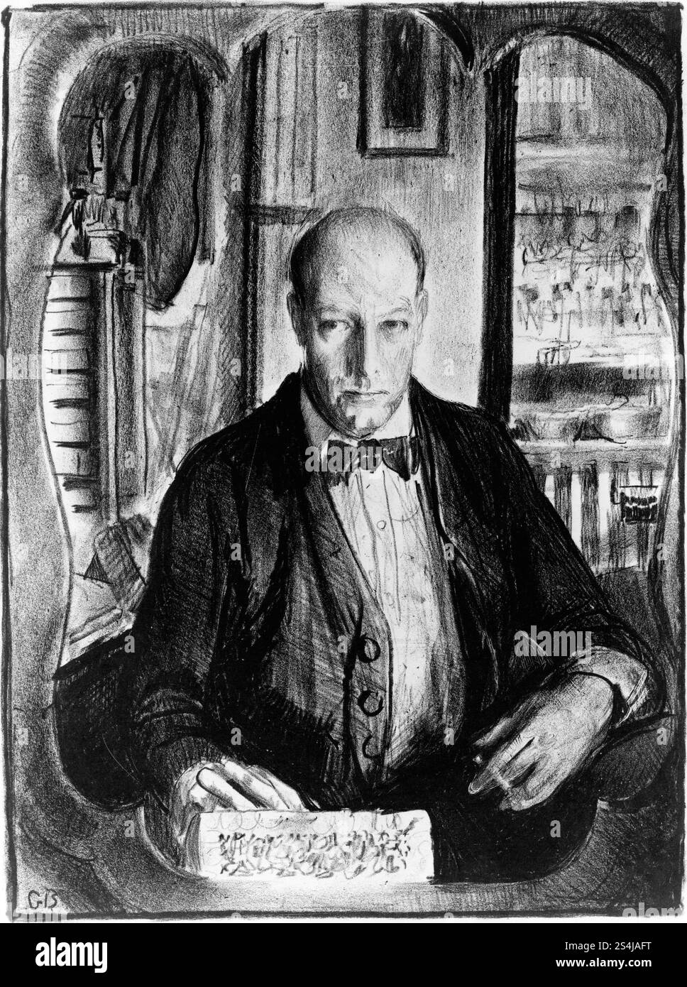 George Bellows, George Wesley Bellows (1882–1925) US-amerikanischer Maler des Realismus. Selbstporträt. Stockfoto George Bellows, George Wesley Bellows (1882–1925) US-amerikanischer Maler des Realismus. Selbstporträt. Stockfoto