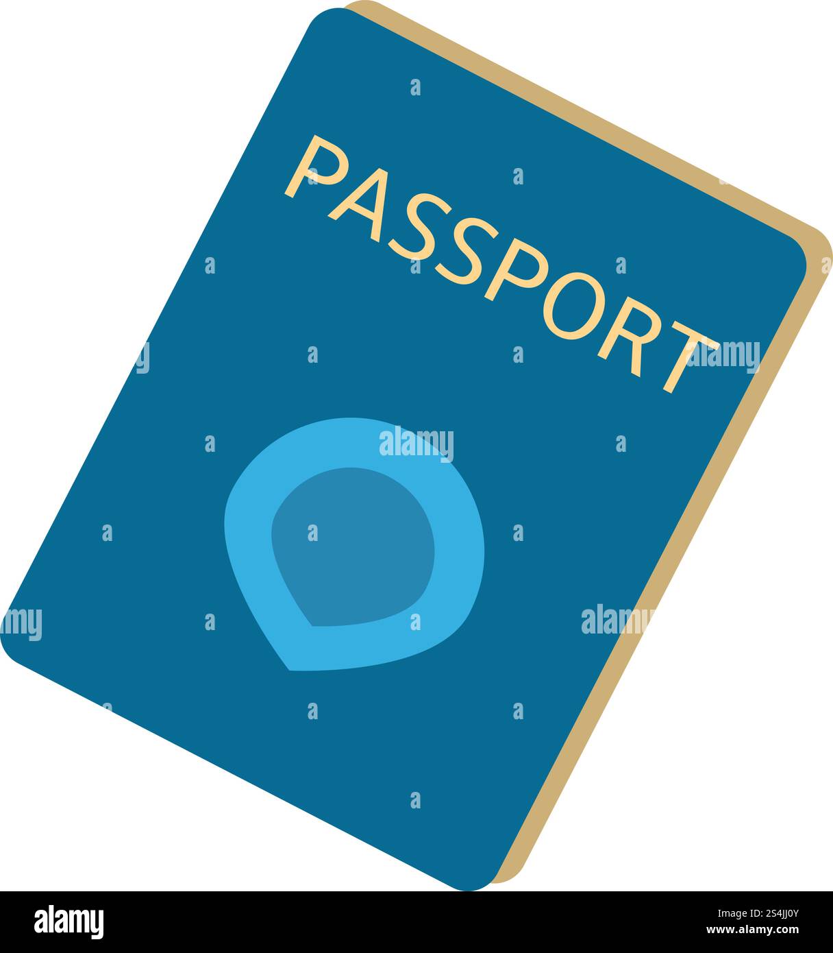 Symbol für Einwandererpass. Flache Illustration des Vektorsymbols für Einwanderer-Reisepass für Web-Design. Einwandererpass-Ikone, flacher Stil Stock Vektor