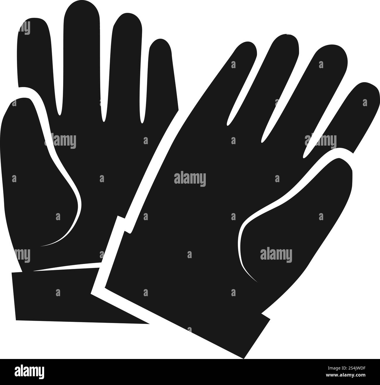 Skihandschuhe für den Winter. Einfache Illustration der Winter Ski Handschuhe Vektor-Symbol für Web-Design isoliert auf weißem Hintergrund. Winter Skihandschuhe Icon, schlichter Stil Stock Vektor