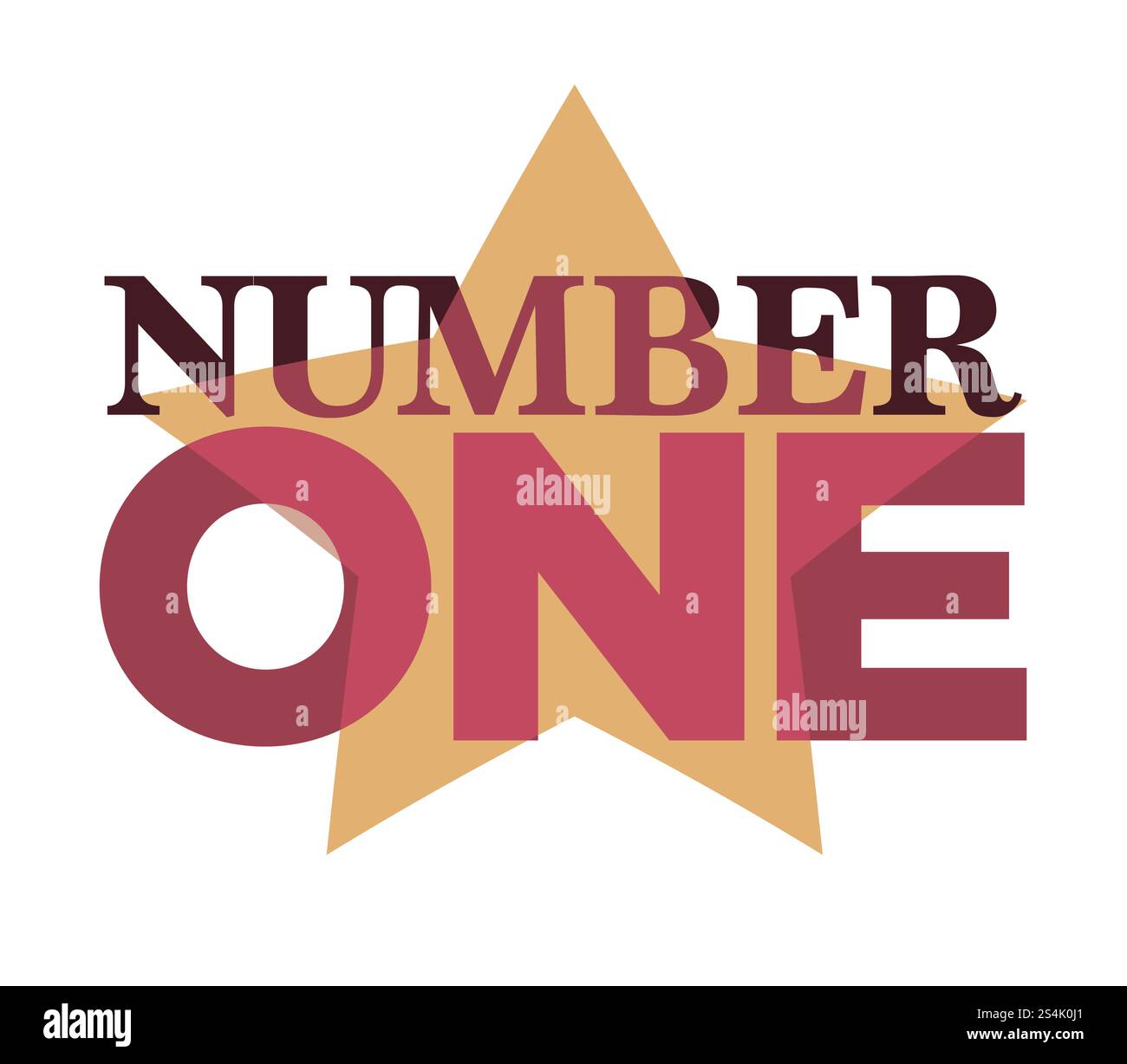 Nummer eins Emblem mit Sternen und Bändern um große Ziffern isolierte Cartoonvektorillustrationen auf weißem Hintergrund. Ehrenzeichen für beste und herausragende Menschen und Leistungen. Nummer eins Emblem mit Sternen und Bändern um große Ziffern isolierte Cartoonvektorillustrationen auf weißem Hintergrund. Stock Vektor