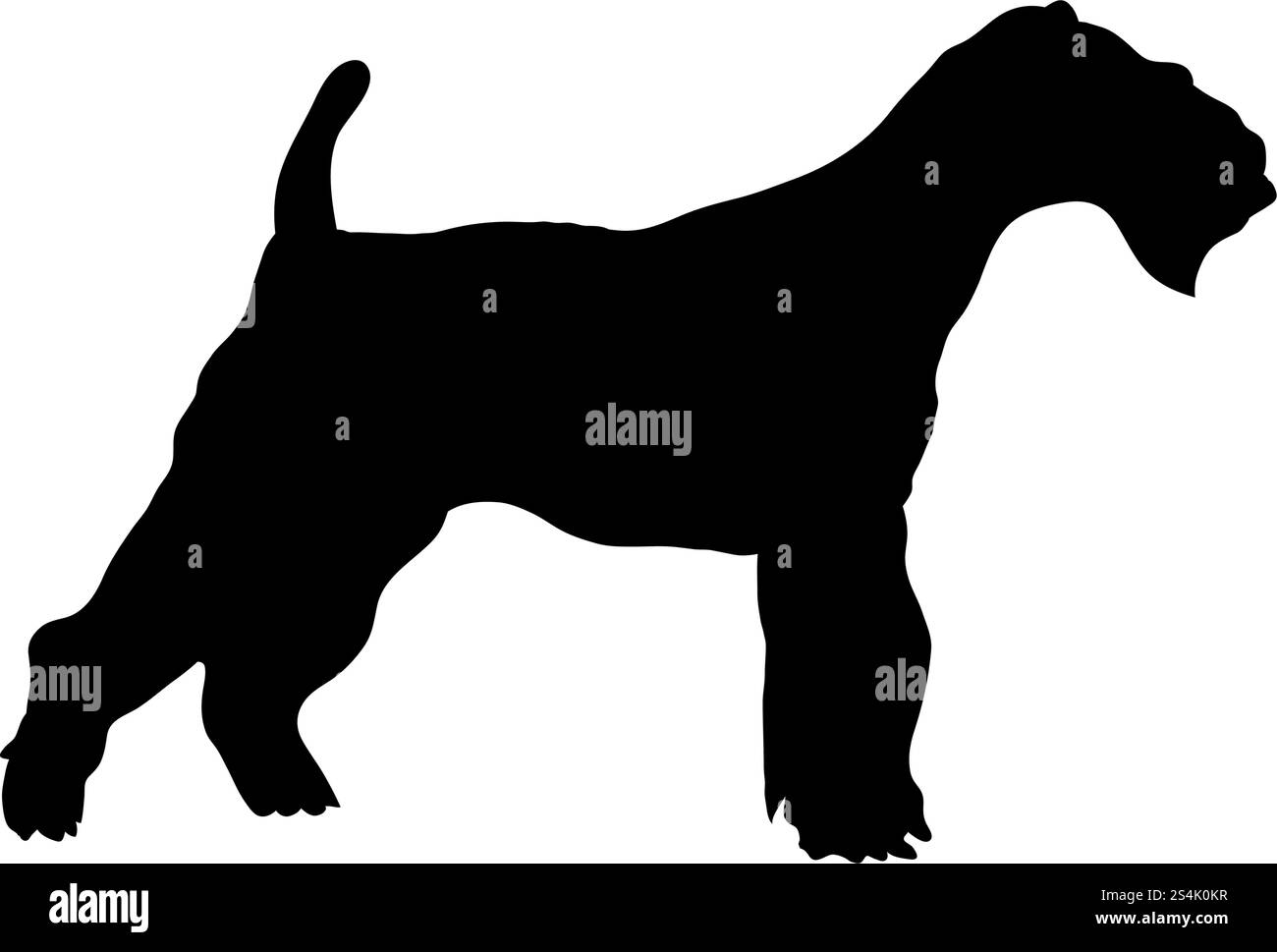 Fox-Terrier Hund Silhouette. Glatte Vector Illustration. Stock Vektor