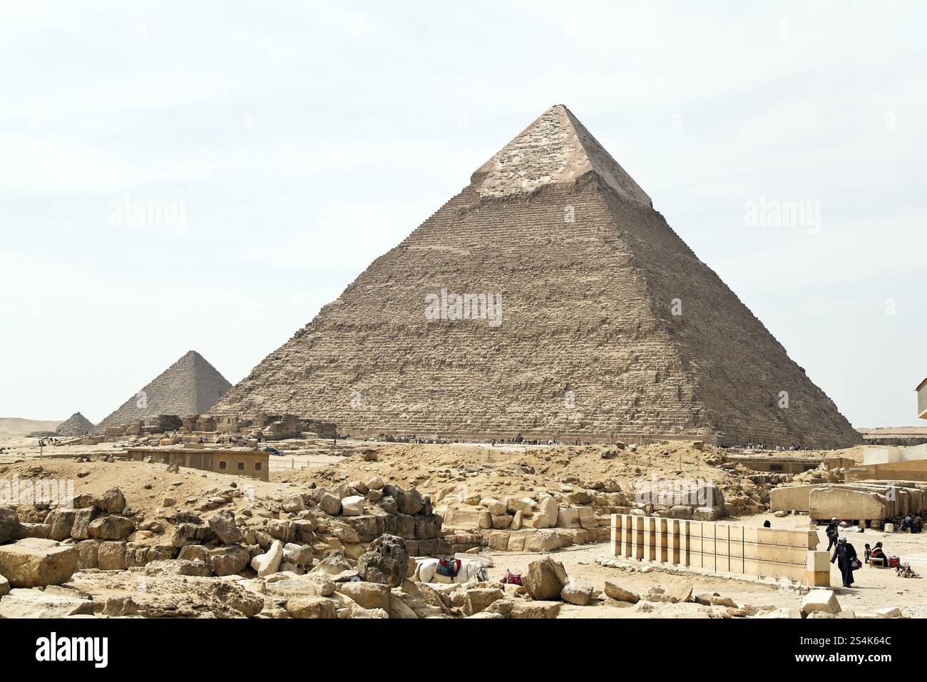 Der Höhepunkt einer Reise nach Ägypten ist die Khafre-Pyramide in Gizeh, Österreich, Europa Stockfoto