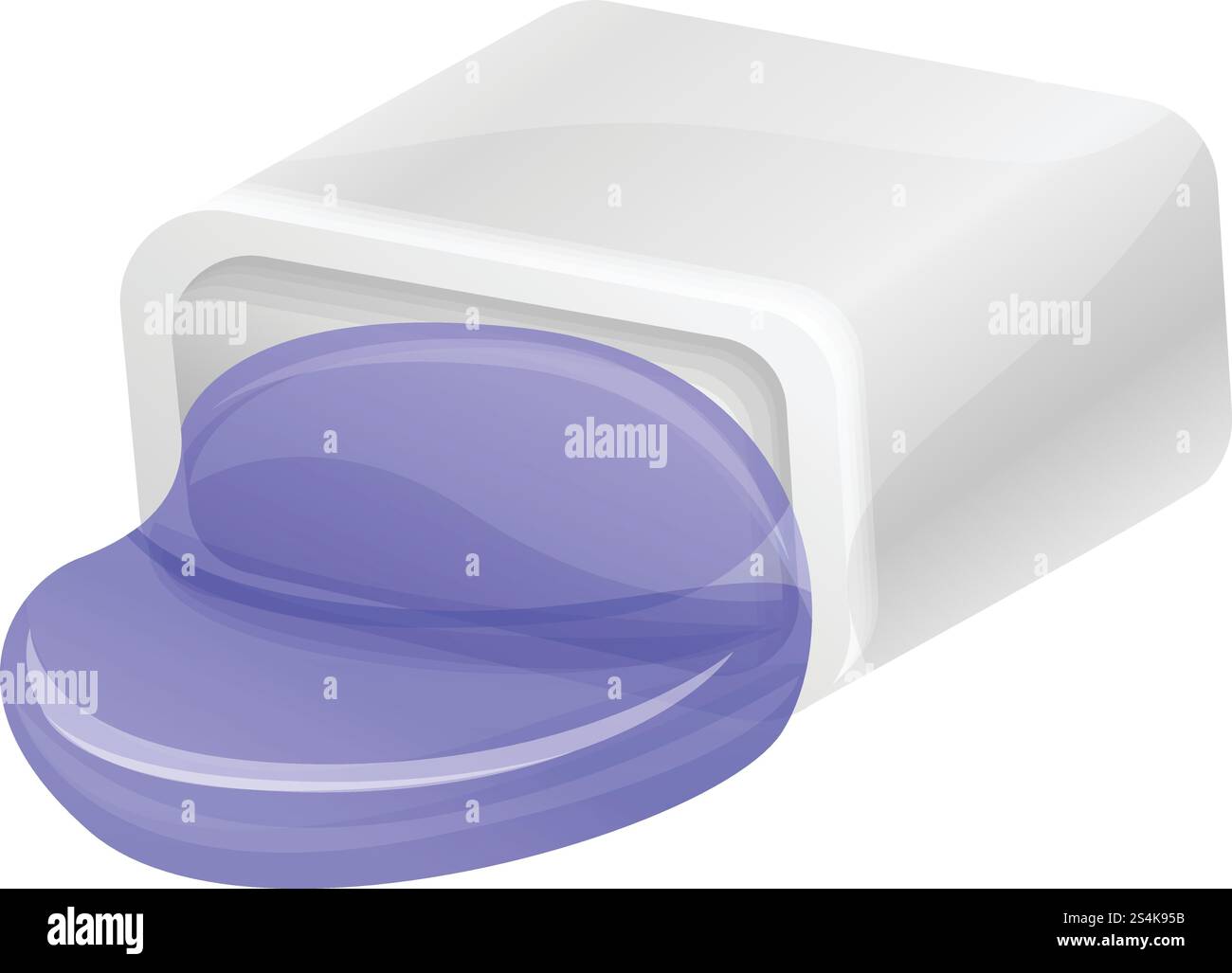 Kaugummi-Symbol. Cartoon des Kaugummi-Vektor-Icons für Webdesign isoliert auf weißem Hintergrund. Kaugummi-Symbol, Cartoon-Stil Stock Vektor