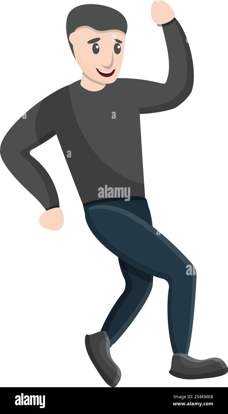 Beinbewegung Break Dance-Symbol. Cartoon von Bein Bewegung Break Tanz Vektor Symbol für Web Design isoliert auf weißem Hintergrund. Beinbewegung Break Dance-Symbol, Cartoon-Stil Stock Vektor