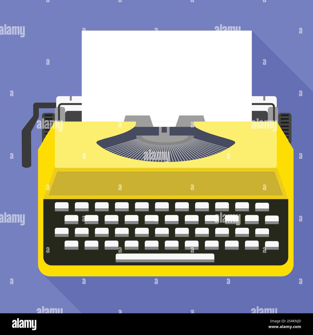 Symbol für Vintage-Schreibmaschinen. Flache Illustration eines Vintage Schreibmaschinenvektorsymbols für Webdesign. Vintage-Schreibmaschine, flacher Stil Stock Vektor