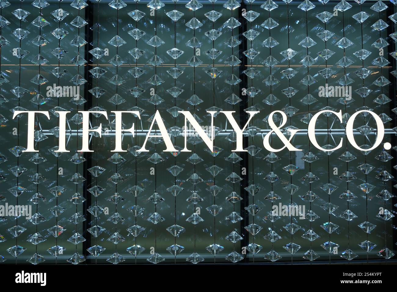 Firmenlogo von Tiffany & Co Stockfoto