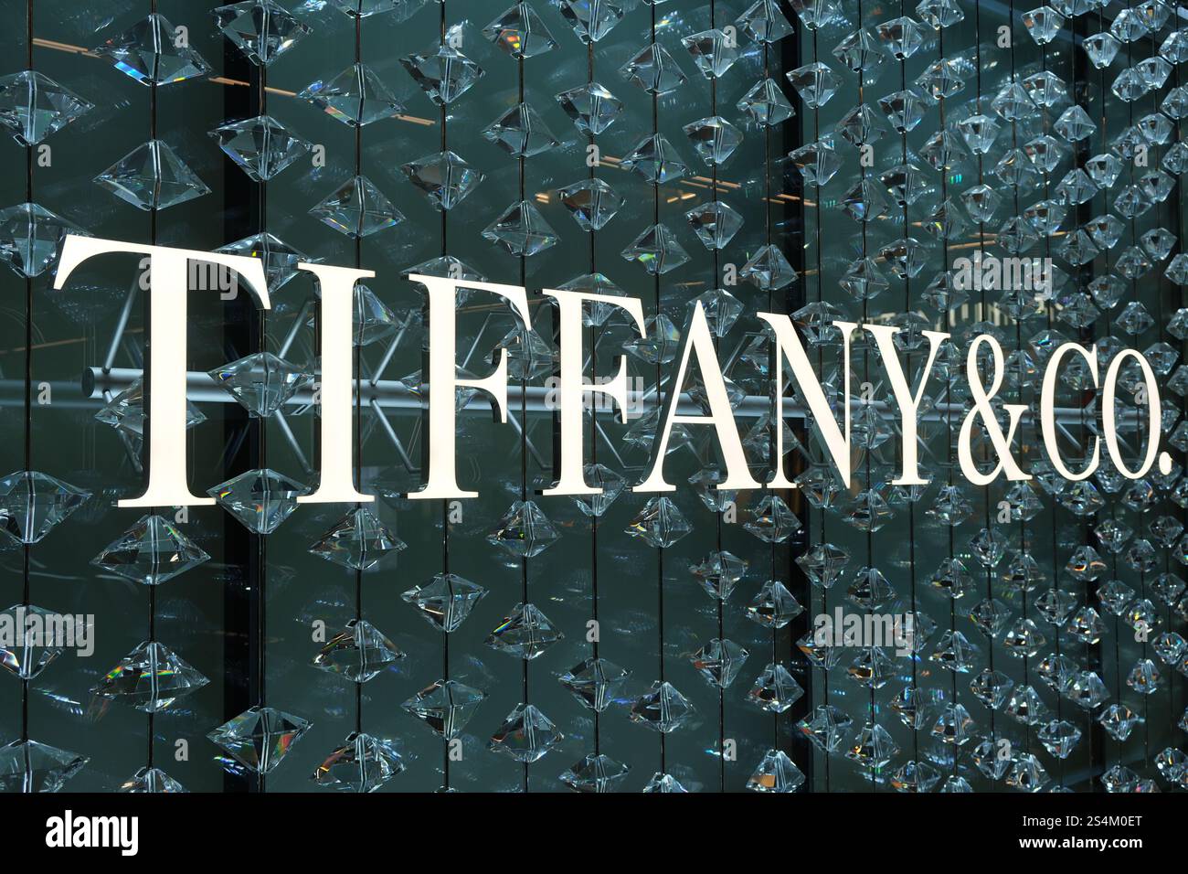 Firmenlogo von Tiffany & Co Stockfoto