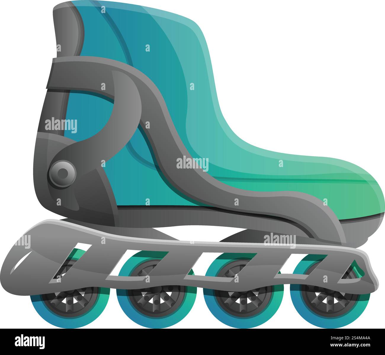 Symbol für Pro Inline-Skates. Cartoon von Pro Inline Skates Vektor-Symbol für Webdesign isoliert auf weißem Hintergrund. Profi-Inline-Skates-Symbol, Cartoon-Stil Stock Vektor